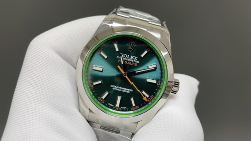 Best Edition with 3131 Automatic Movement Rolex MILGAUSS Series 40mm Steel Belt Green Watch